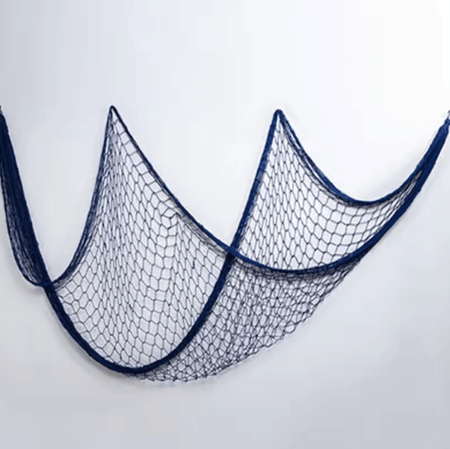 Nautical Fishing Net Wall Decor – Mediterranean Coastal Hanging for Home & Party Styling