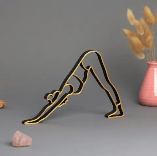 Abstract Yoga Lady Sculpture – Elegant Yoga Figurine Decor for Calm & Modern Spaces