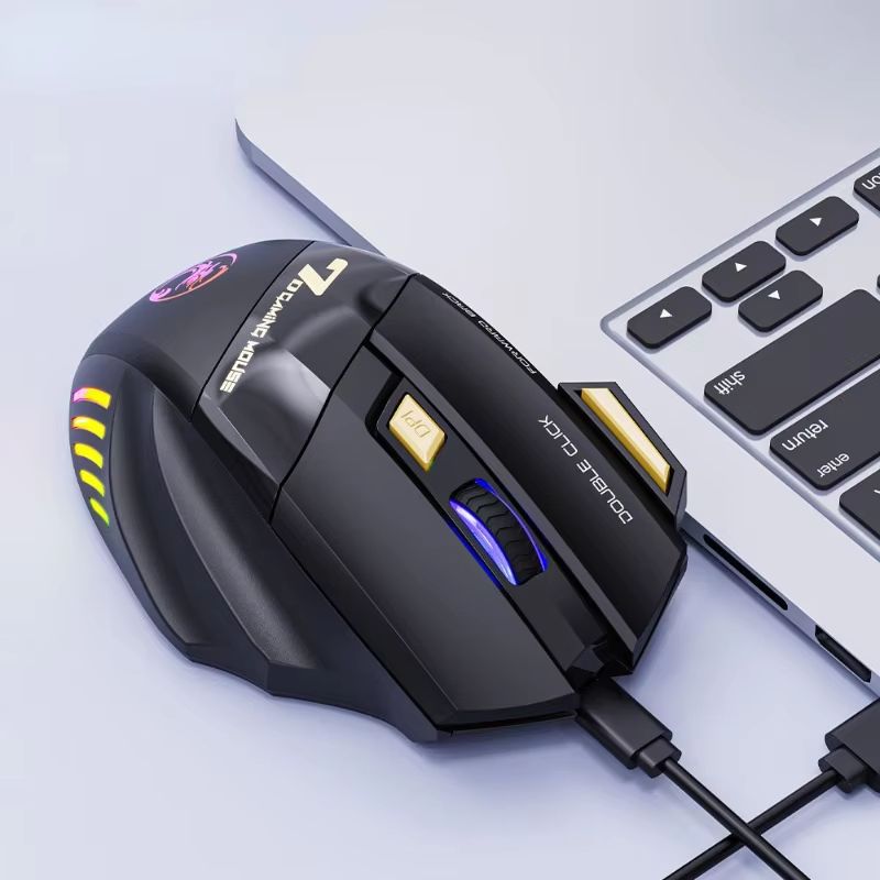 GW-X7 Dual Mode wireless gaming mouse Rechargeable Silent Bluetooth mouse with RGB Breathing Light