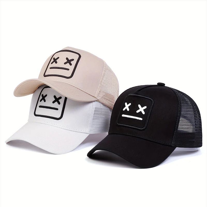 Unisex XX Embroidery Mesh Snapback Baseball Cap