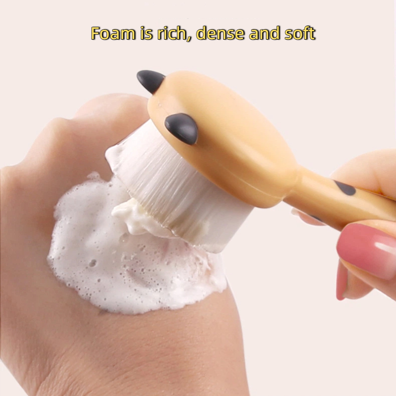 3D Double Silicone Facial Cleansing Brush, Soft Bristles Manual Massage Facial Brush, Exfoliating Double Sided Face Wash