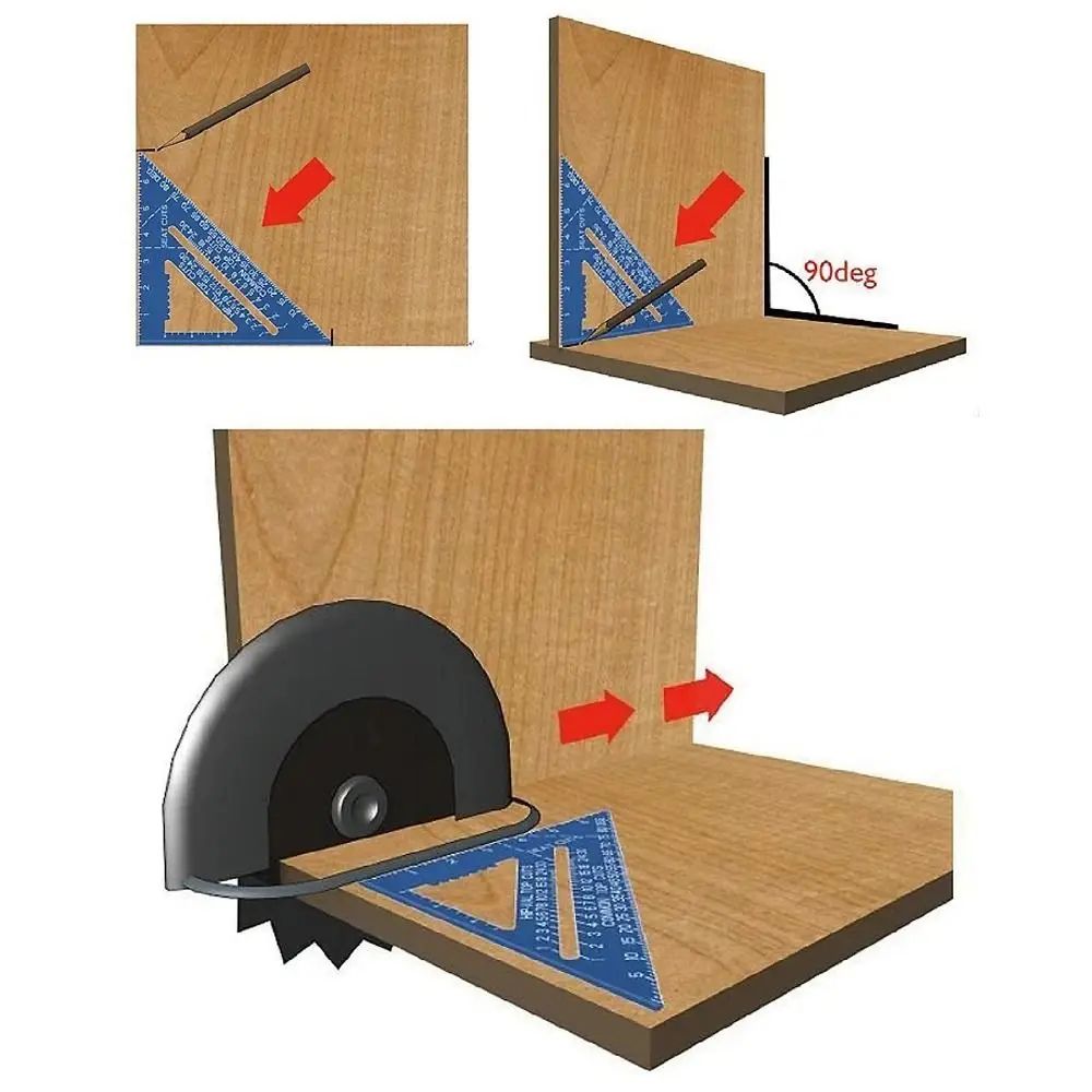 7 Inch Aluminium Alloy Triangle Ruler Speed Square