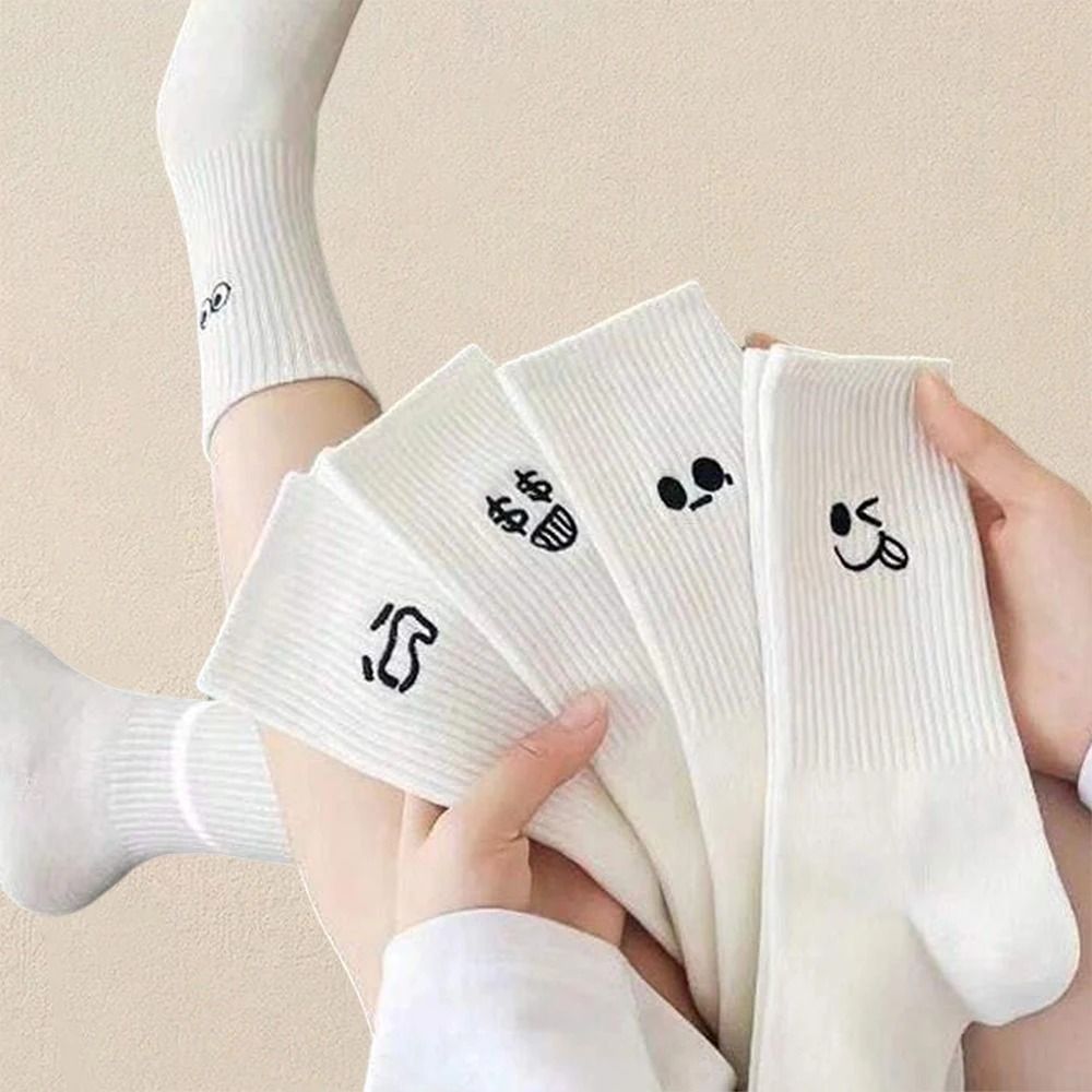 Mens Soft Breathable Cartoon Expression Socks – Multi-Pair Packs