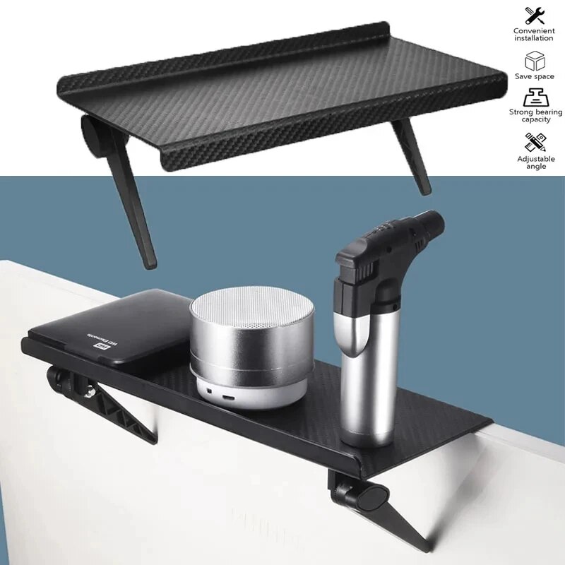 Stylish Computer and TV Screen Storage Rack Wireless Router & Set Top Box Organizer, No Perforation Design