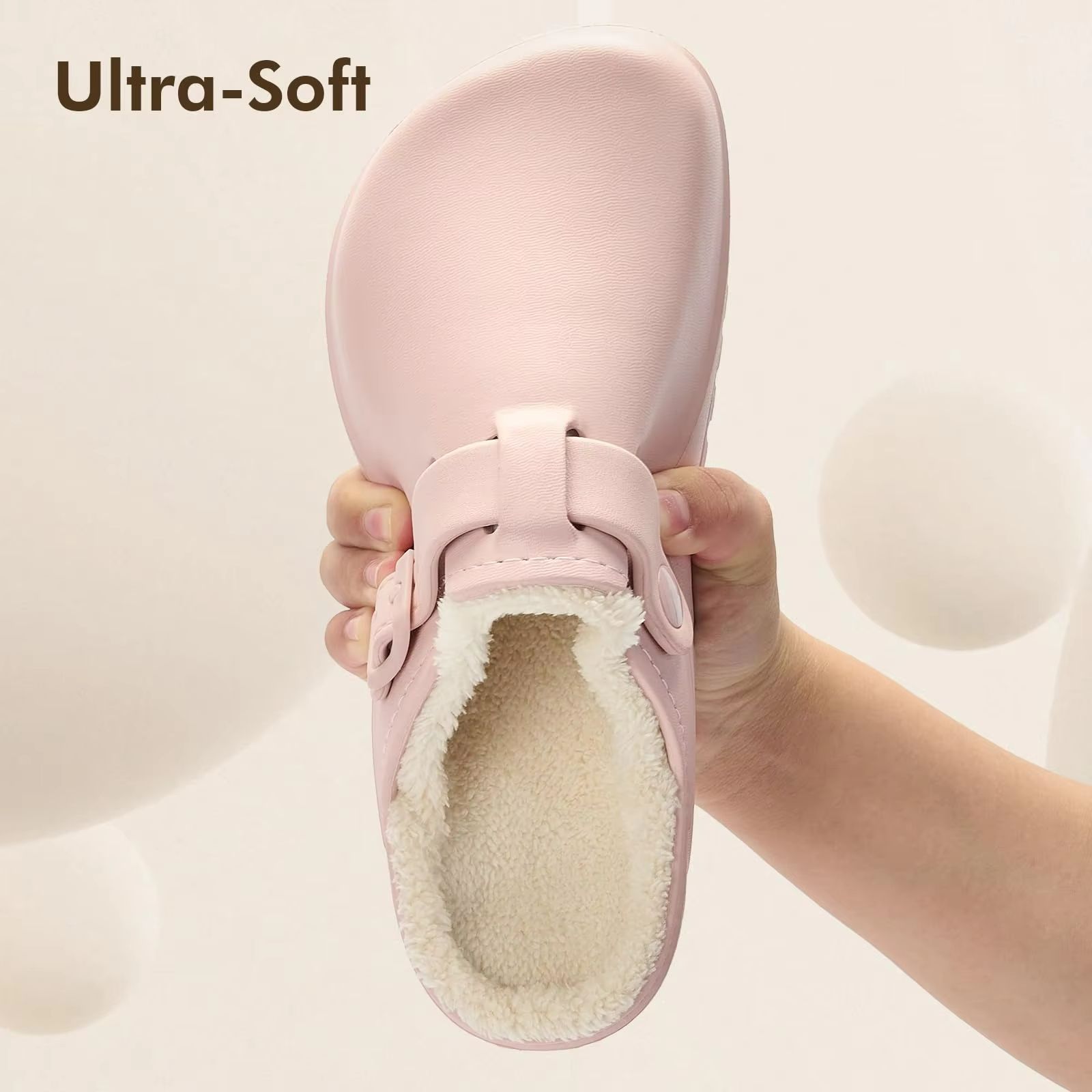 CozyGuard Waterproof Fur Slippers – Plush Lined, Anti-Slip Garden Shoes