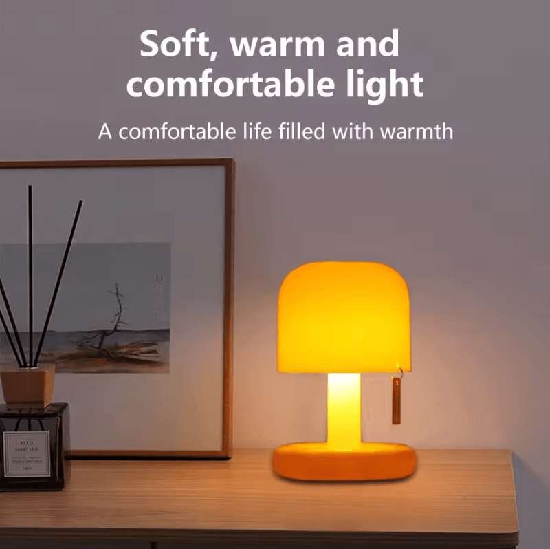 MushroomGlow USB Rechargeable LED Mood Lamp – Mini Sunset Night Light Table & Bedside Decor