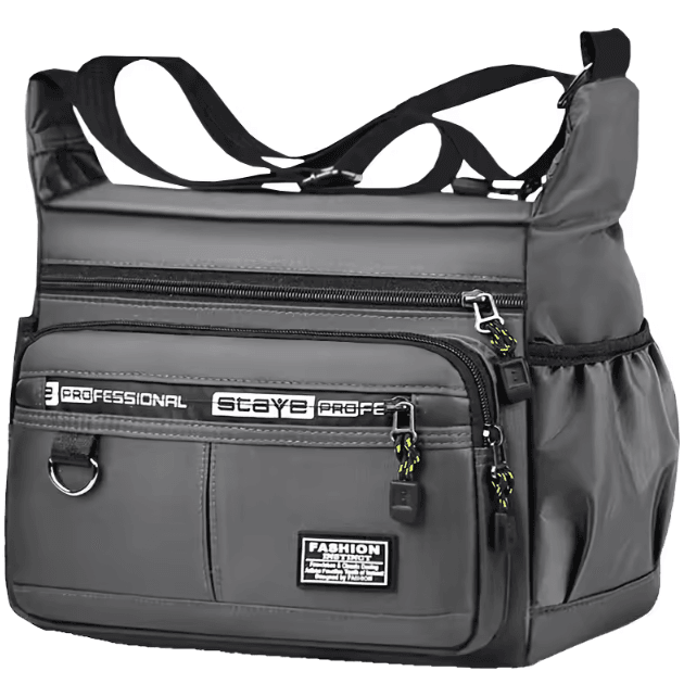 Mens Cross Body Bag Adjustable Shoulder Business Multi Pocket Everyday Messenger Bag
