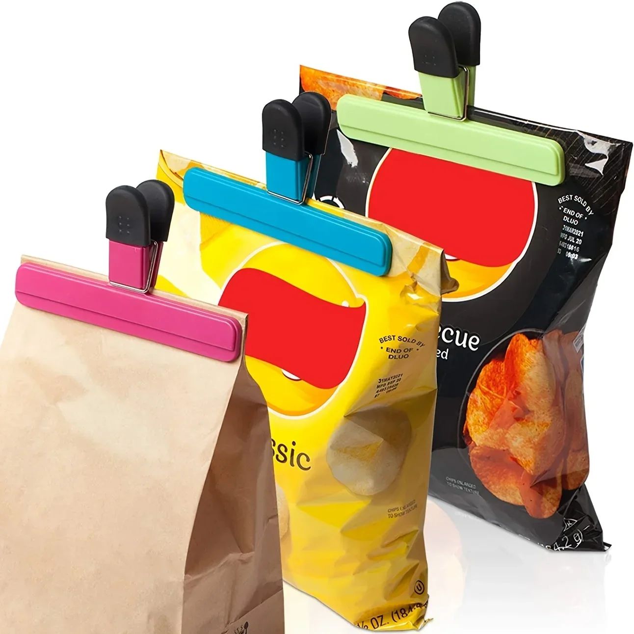 Heavy Duty Reusable Food Bag Clips Set