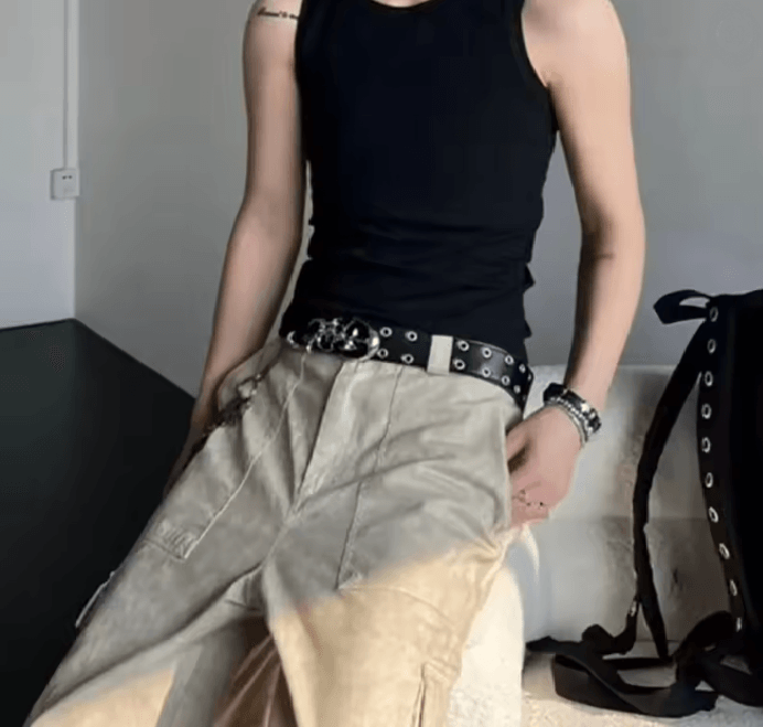 Hollowcore Y2K Punk Leather Belt