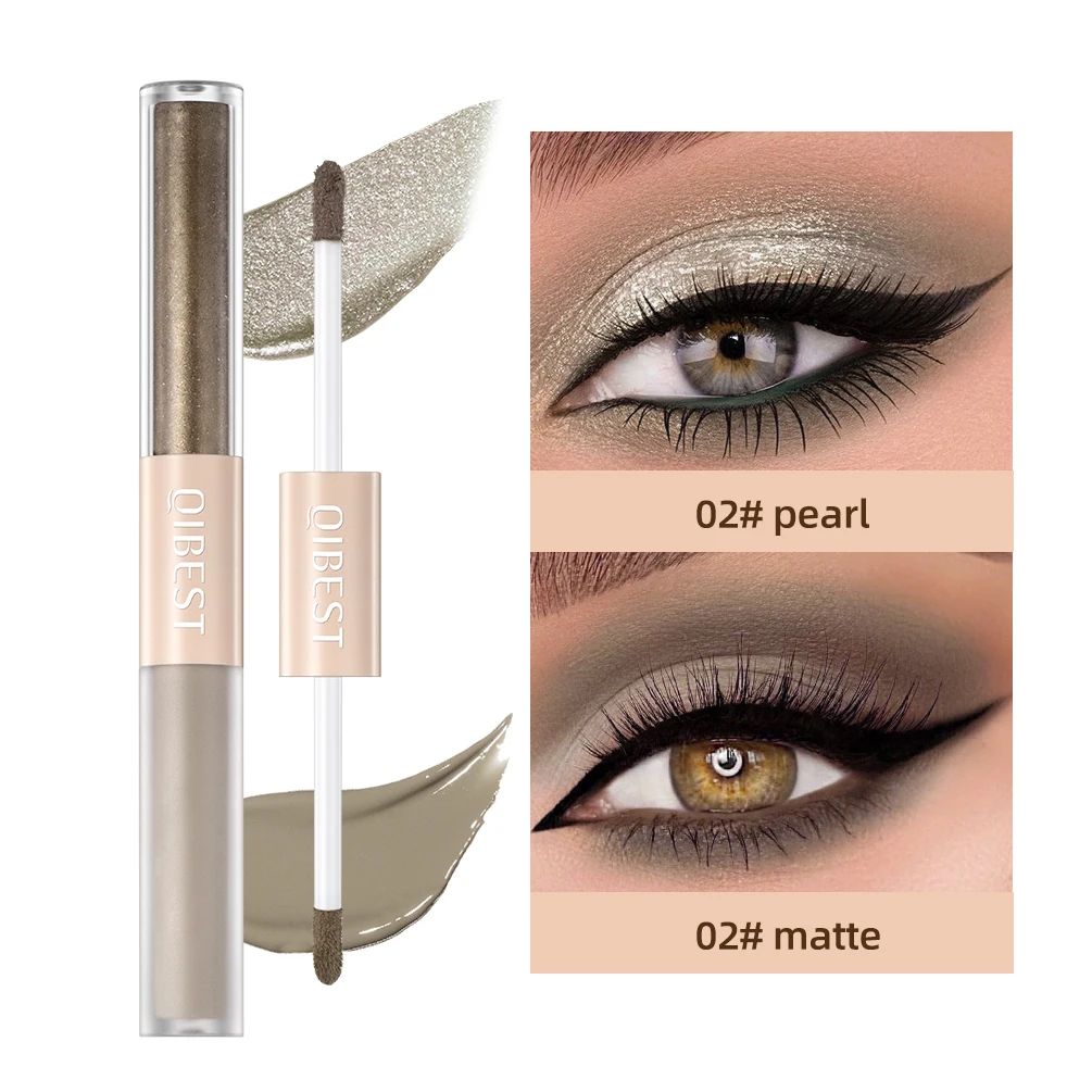 2 In 1 Eyeshadow Stick Matte and Shimmer Waterproof Eye Shadow Pen