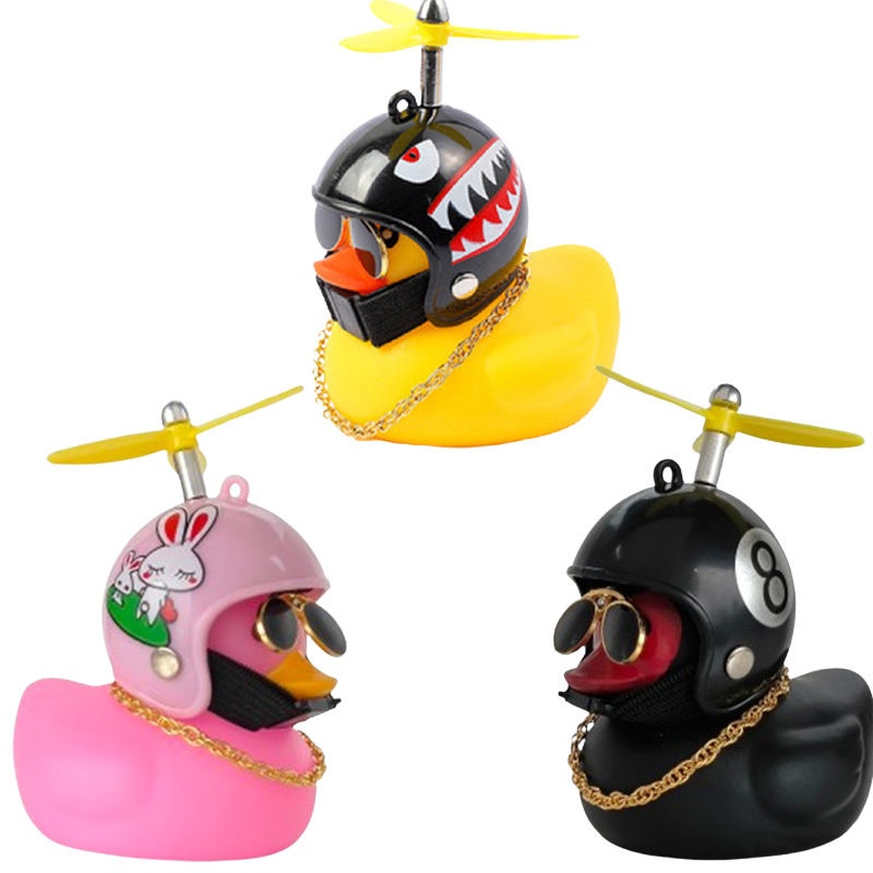 Small Yellow Duck, Car Broken Wind Helmet, Cute Car Decoration, Wind Breaking Cycling Decor