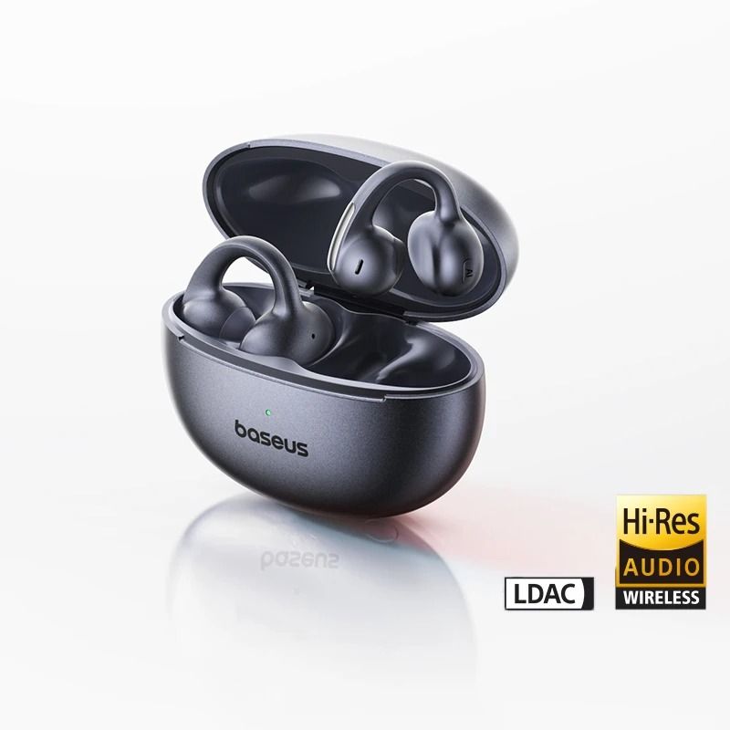 Baseus MC1 Pro Wireless Ear Clip Earphones | Bluetooth 6.0 Hi-Res Open-Ear Buds with 4-Mic ENC