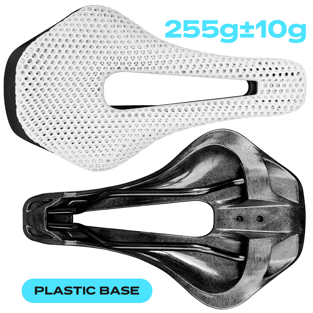 Ultralight Comfortable Bike Seat, RYET 3D Printed Hollow Full Carbon Saddle for MTB & Road Racing Bicycles