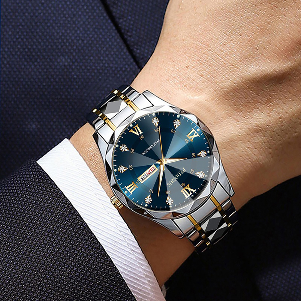Waterproof Men's Luxury Watch, Business Quartz Watch with Date Calendar Fashion Business