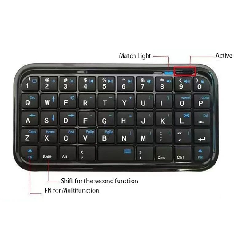 Ultra Portable Bluetooth Keyboard for Phone Tablet and Laptop