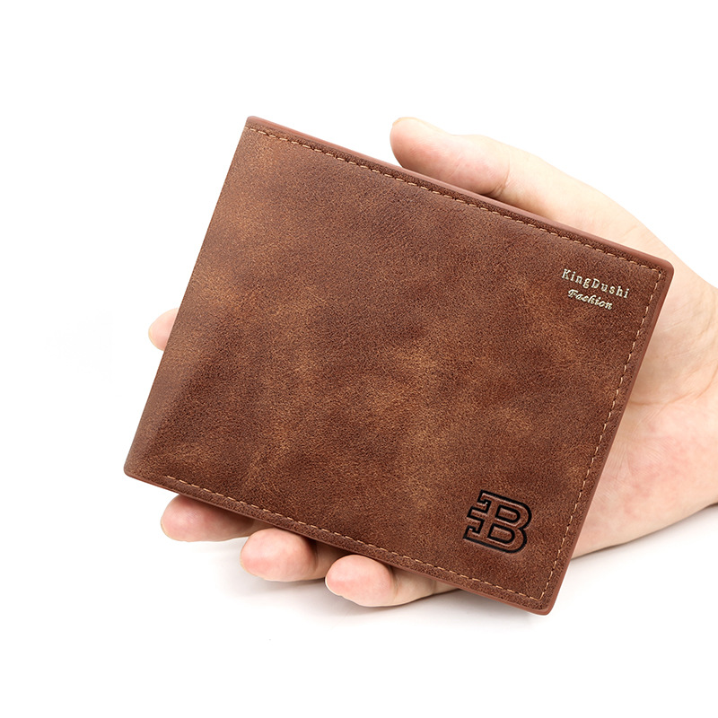 Slim Men's Wallet, Luxury Coin Pocket Zipper, Retro Frosted Card Holder, High Quality Male Purses