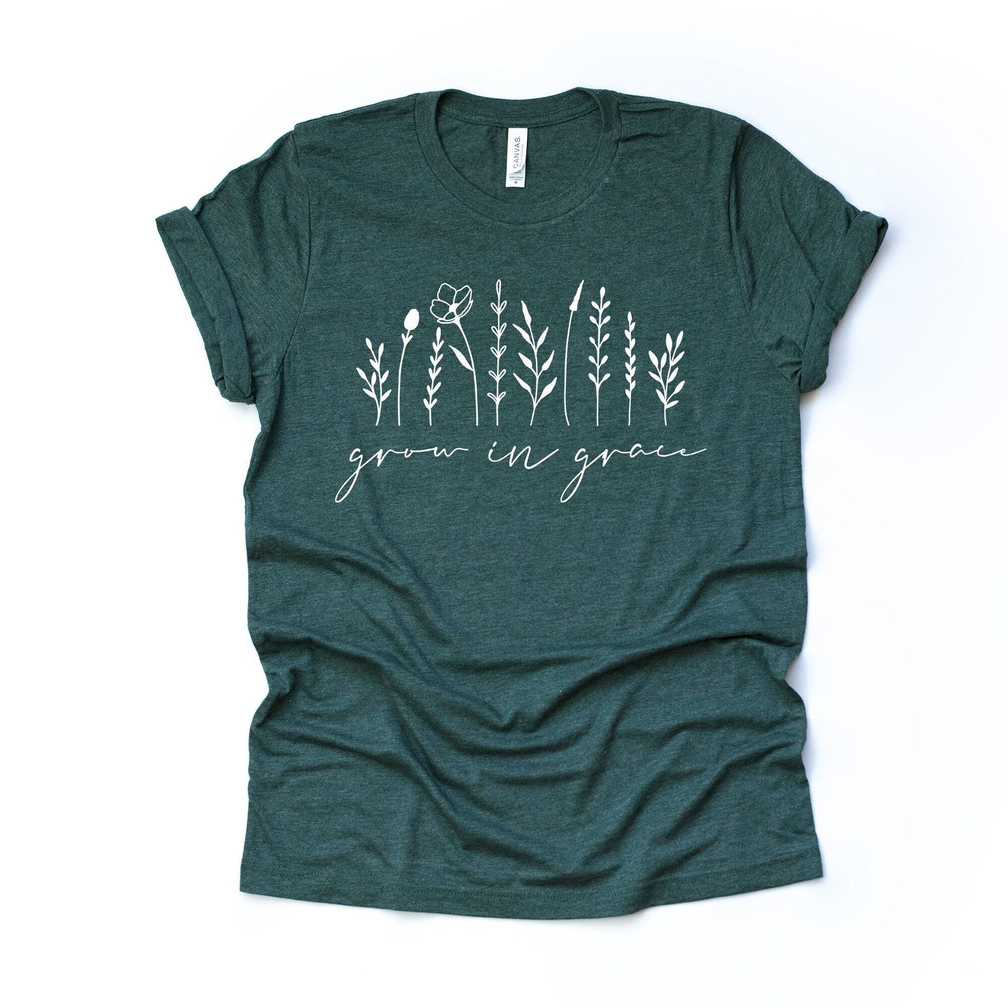 Grow in Grace Christian Tee Wildflower Unisex Shirt