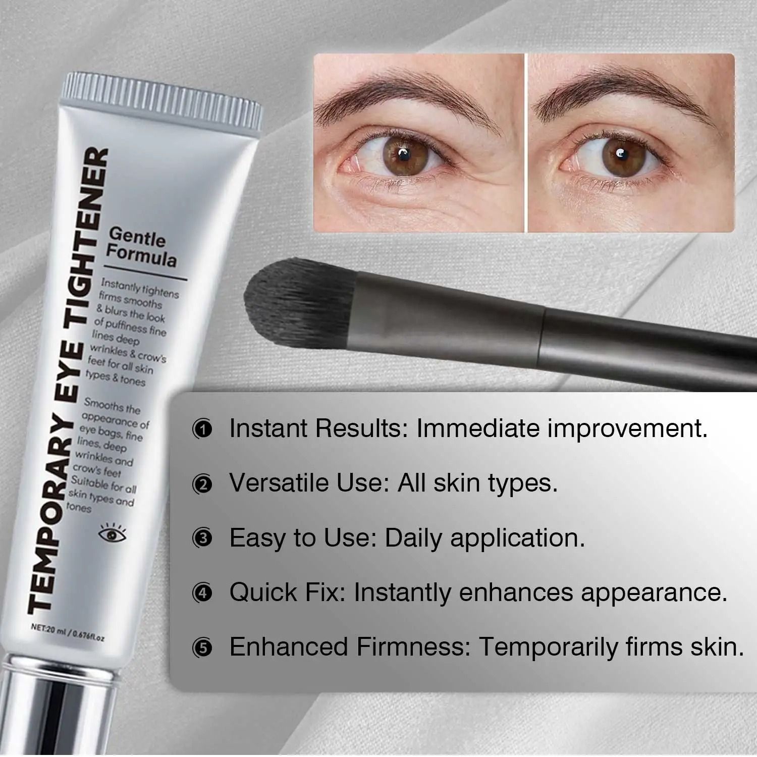Fast-Acting Eye Tightening Cream & Primer – Instant Firming & Fine Line Smoothing