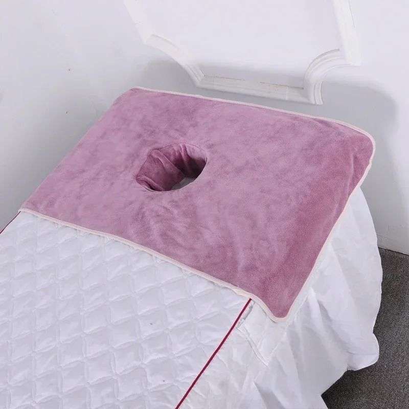 Thickened Spa Massage Table Face Towel Large Massage Bed Face Cover with Breathing Hole