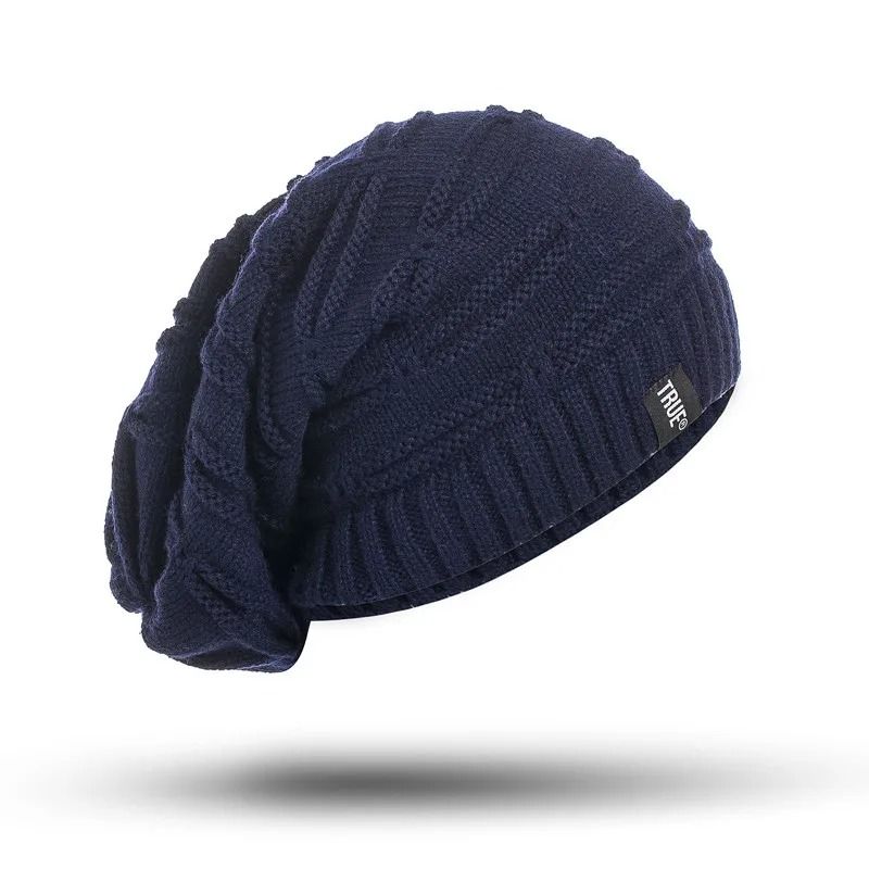 Unisex Letter Label Knitted Winter Beanie Hat