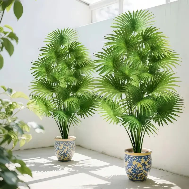 Large Artificial Palm Tree – Realistic Fan Leaf Decorative Indoor Plant for Home & Office