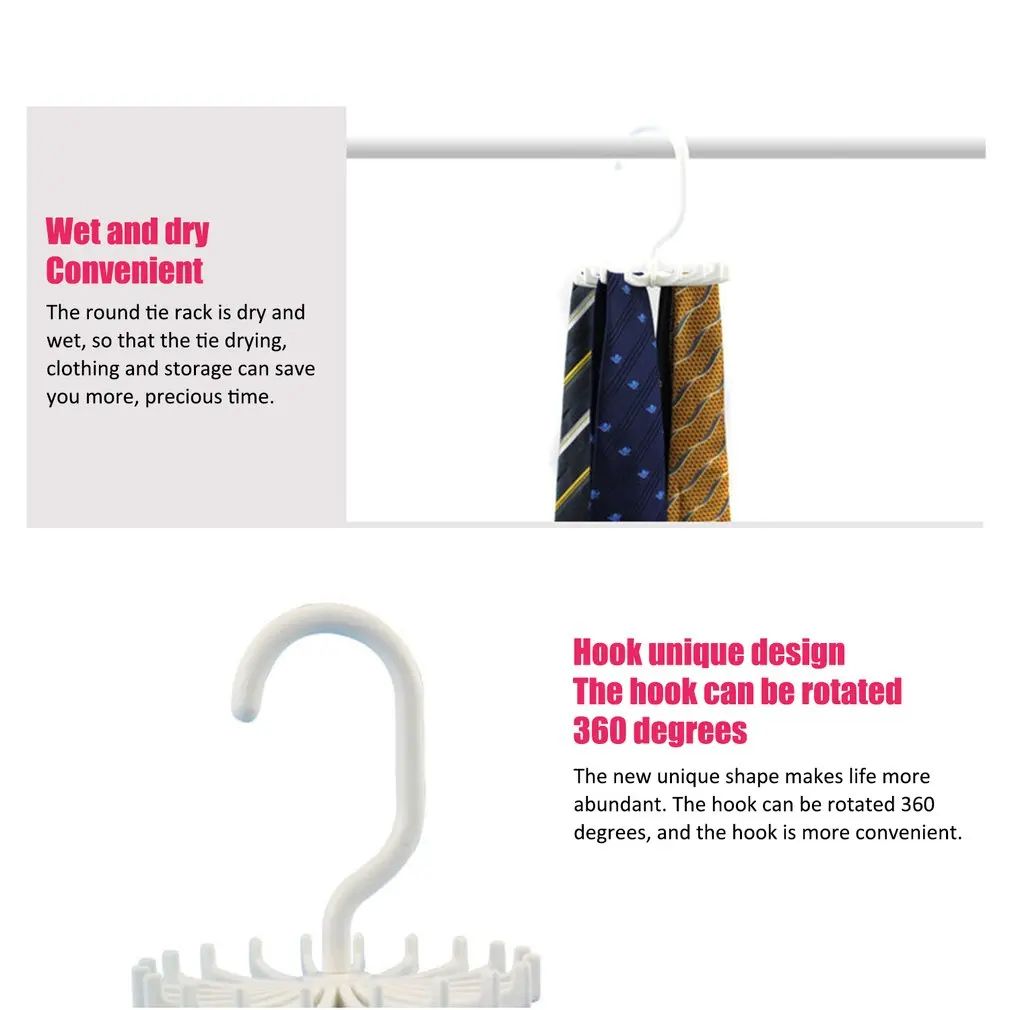 360 Degree Rotating Scarf and Tie Hanger Rack