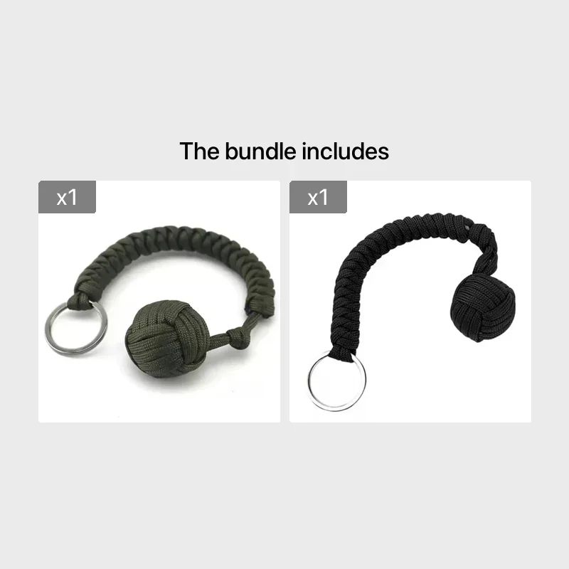 Monkey Fist Steel Ball Self Defense Keychain