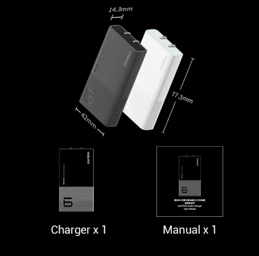 CUKTECH Ultra-Thin 65W GaN Charger – USB C PD 3.0 QC 3.0 Fast Wall Adapter