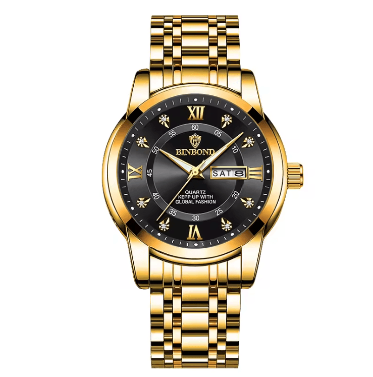 AquaLuxe Diver 30ATM Luxury Mens Waterproof Watch with Quartz Movement