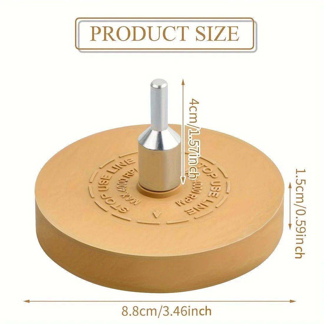 Decal Eraser Wheel with Drill Adapter for Sticker and Adhesive Removal
