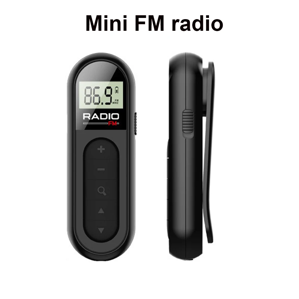 Rechargeable Portable FM Radio with Digital Tuning and Earphones for Walking Hiking and Travel