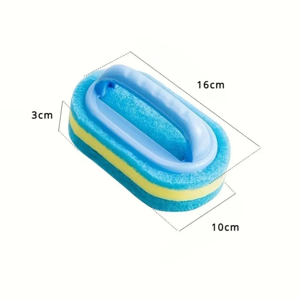 Thickened Cleaning Brush with Handle Kitchen and Bathroom Sponge Scrubber