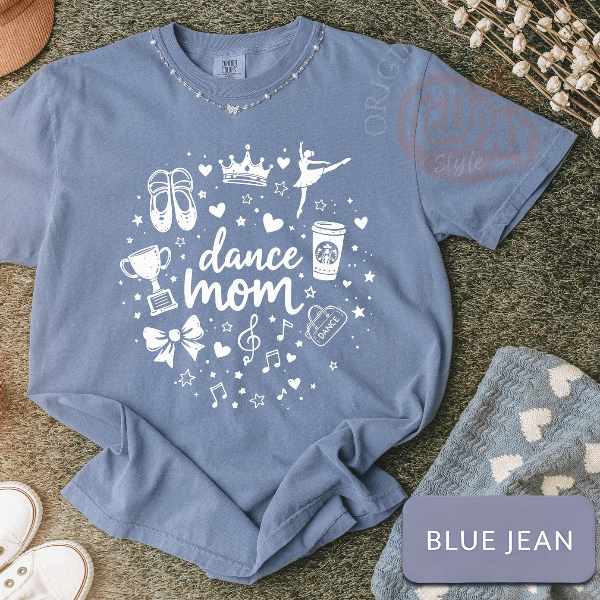Dance Mom Shirt Ballet Slippers Graphic Dance Mom Life Tee Competition Gift