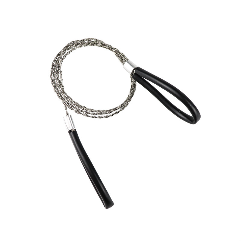 Stainless Steel Cable Saw Compact Emergency Survival Tool for Wood Cutting and Camping