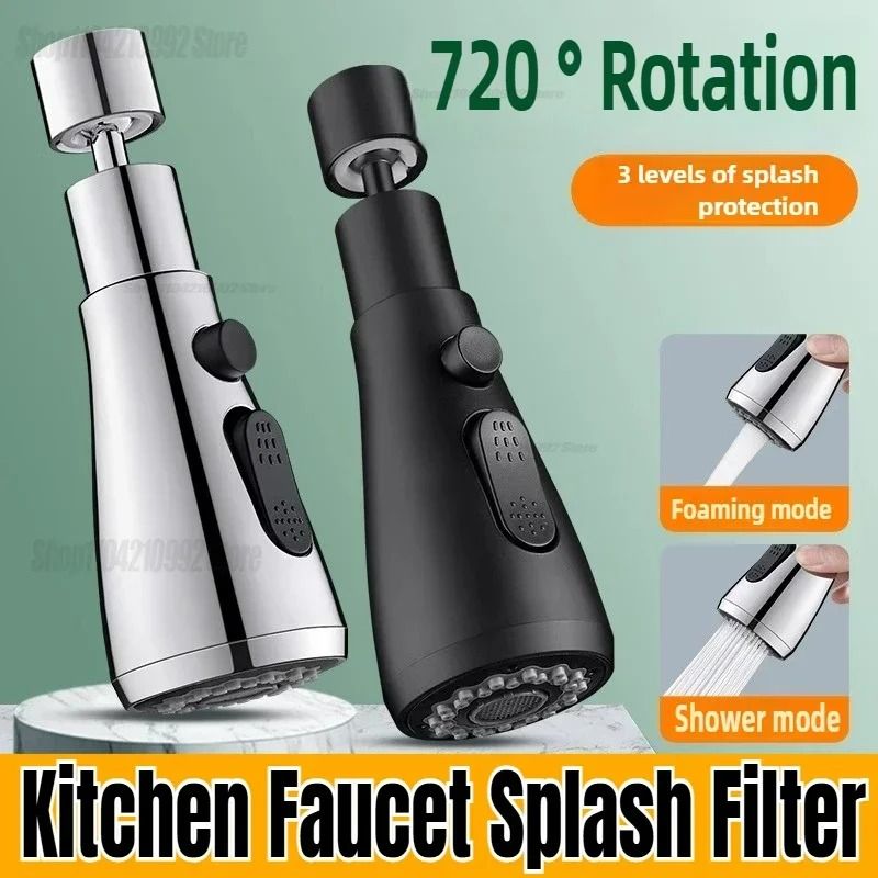 Universal kitchen faucet extender 360 Rotate Splash Filter Aerator Nozzle