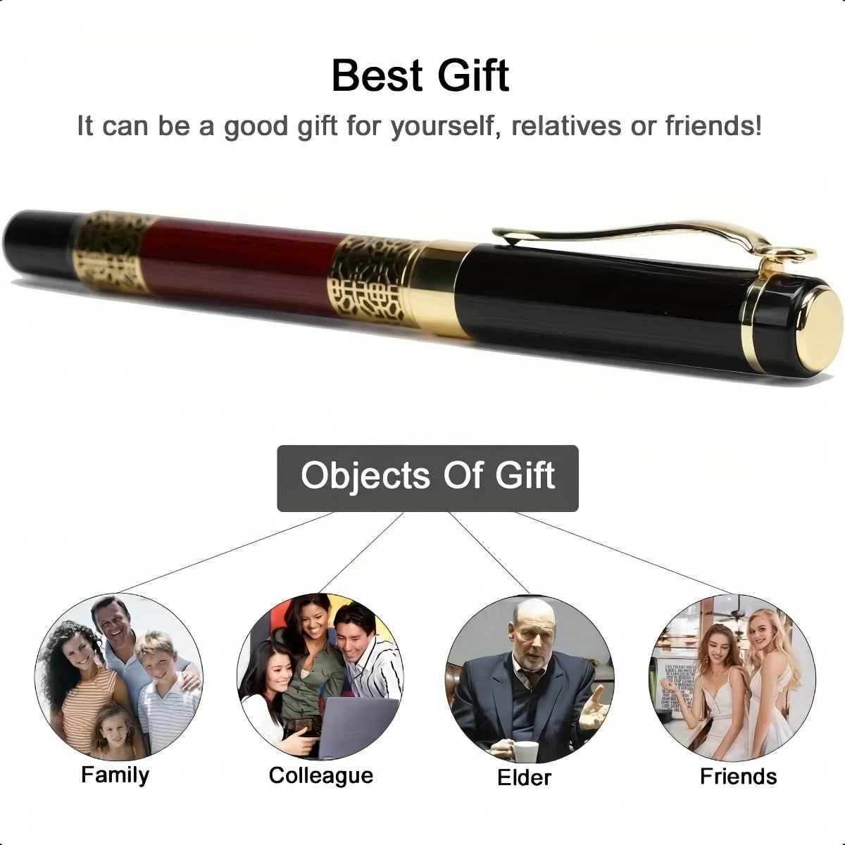 Premium Luxurious Fountain Pen and Ballpoint Pen Duo, Smooth Ink Flow, Executive Gift Set