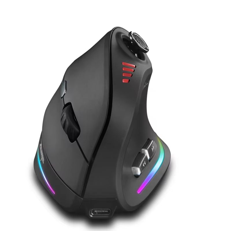 JOMAA RGB Wireless Vertical Gaming Mouse, 24000 DPI, Programmable Buttons, Wired or Wireless Control