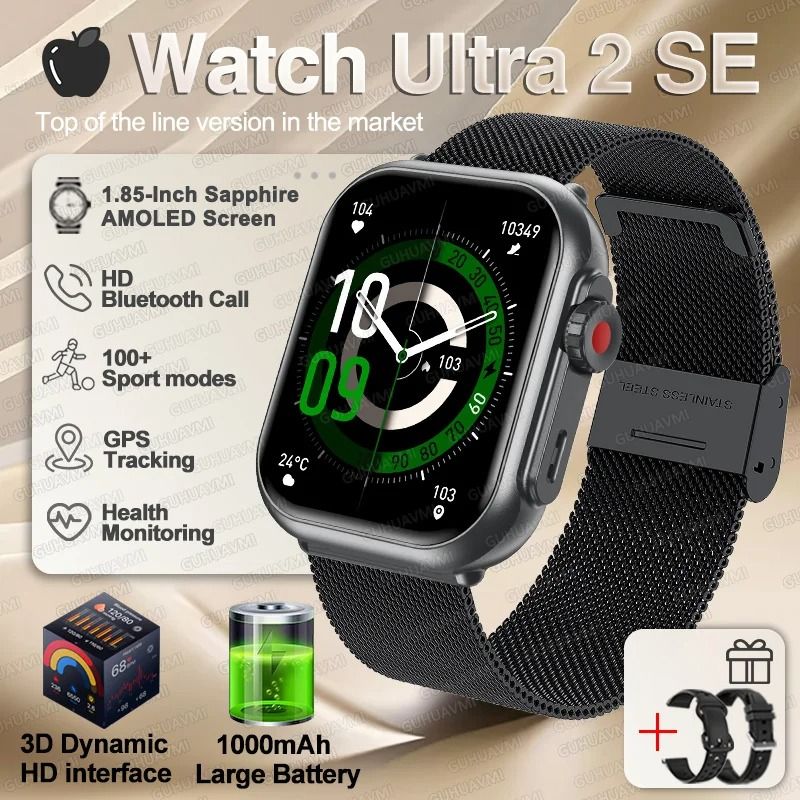 UltraSync AMOLED Smart Watch GPS Bluetooth Call Waterproof Fitness Watch