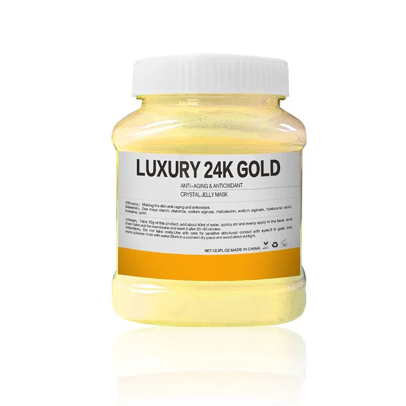 GlowAura 24K Gold Jelly Mask Powder – Rose Petal Hydrating Crystal Soft Mask