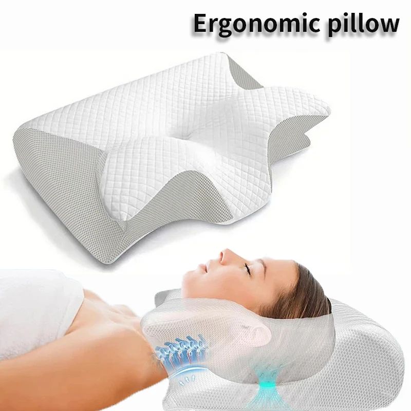 2 In 1 Ergonomic Memory Foam Neck Pillow