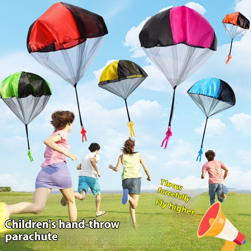 Tangle Free Parachute Toy for Kids Outdoor Flying Throwing Toy