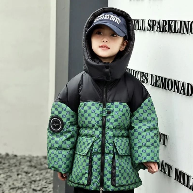 Girls Gradient Patch Down Winter Parka