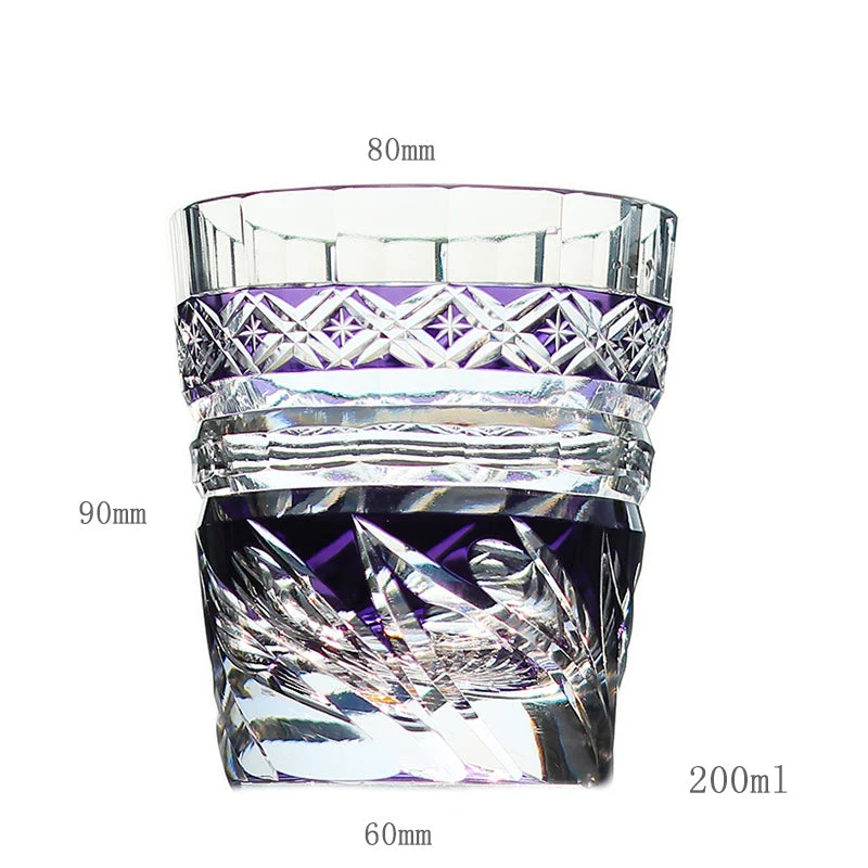 Edo Kiriko Handcrafted Zephyr Valley Whisky Glass