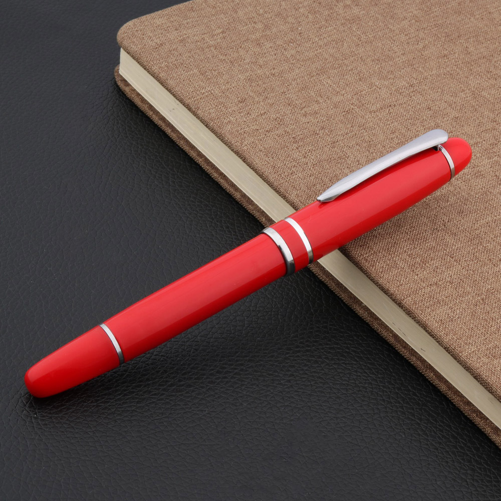 Luxury Red fountain pen Medium Nib Elegant Calligraphy Writing Gift Pen