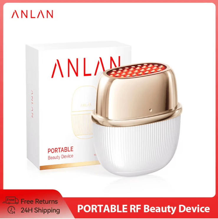 ANLAN 3in1 RF EMS Facial Lifting Beauty Device with 24K Gold
