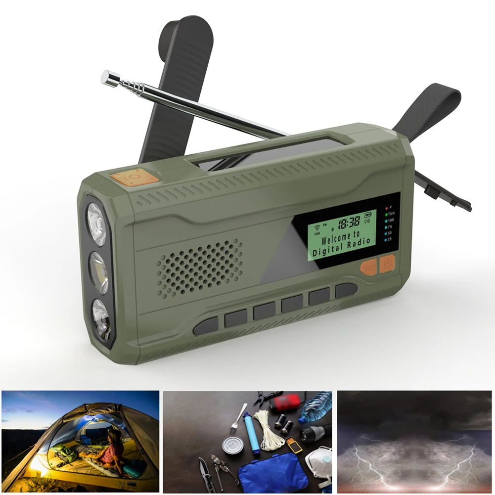 Solar Emergency Radio with Bluetooth, Flashlight and Hand Crank