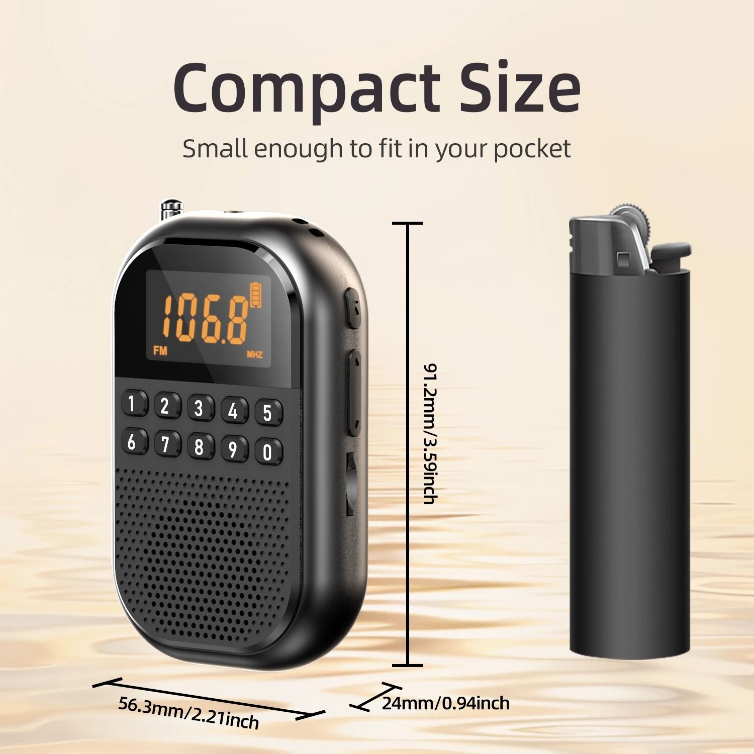 Portable Mini Radio Pro with USB and SD Card Decoding for Outdoor Listening and HD Sound Quality