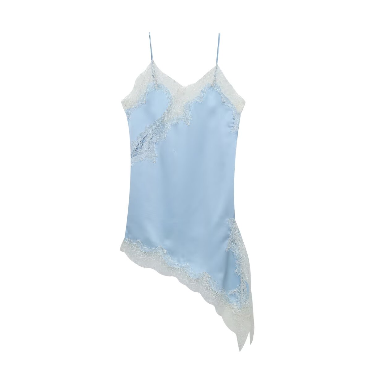 Women's Lace Asymmetrical Dress Sexy, Summer Suspender Dress, Fashionable New Temperament Evening Wear