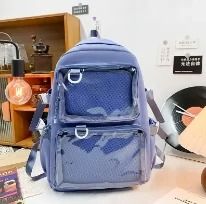 Kawaii Transparent Ita Backpack Large Capacity Anime School Bag