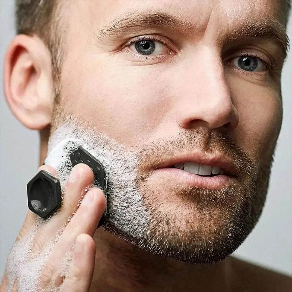 Silicone Facial Cleansing & Shaving Brush for Men – Deep Clean, Gentle Exfoliation & Massage